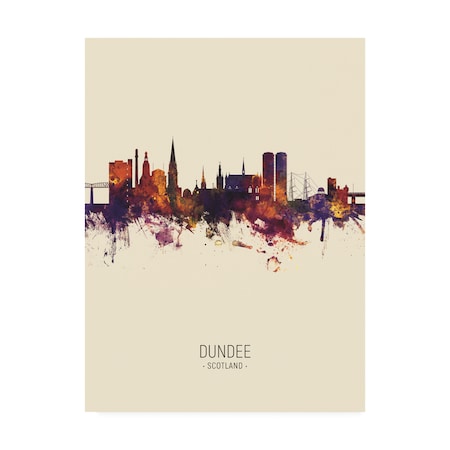 Michael Tompsett 'Dundee Scotland Skyline Portrait III' Canvas Art,35x47